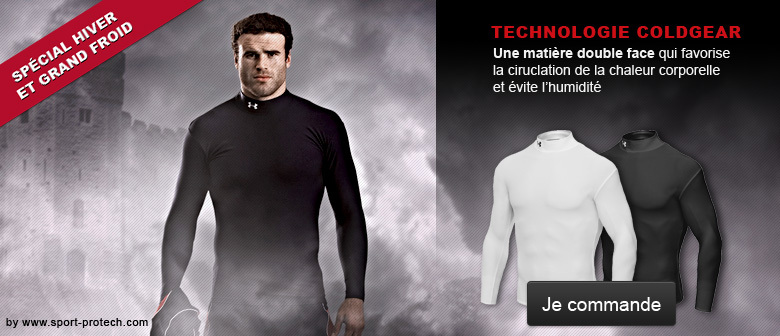 Le froid arrive... c'est le moment de s'équiper de la 2nde peau UNDER ARMOUR (under armour, coldgear under armour, under armour compression mock, sport protech, maillots thermique)